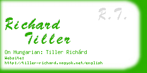 richard tiller business card