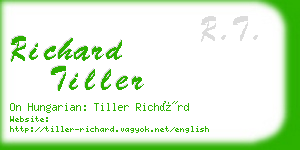 richard tiller business card